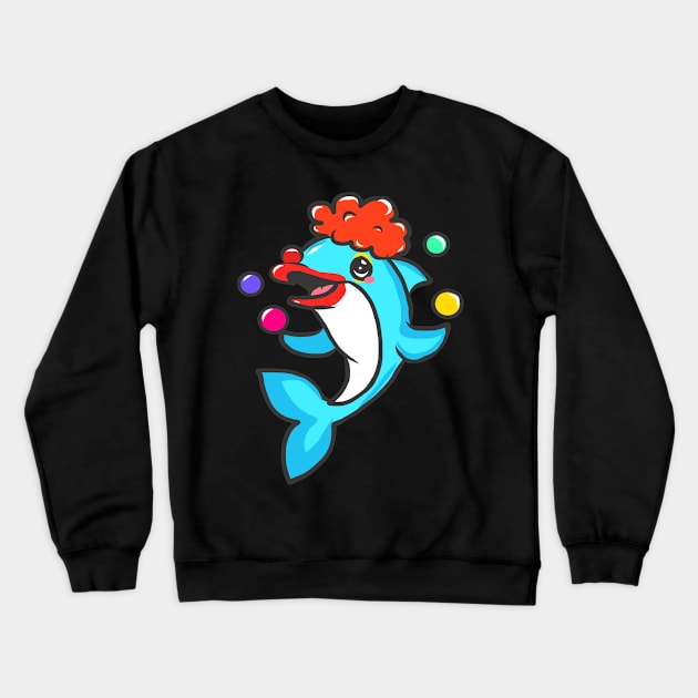 cute dolphin design whale fish animal welfare dolphin Crewneck Sweatshirt by KK-Royal